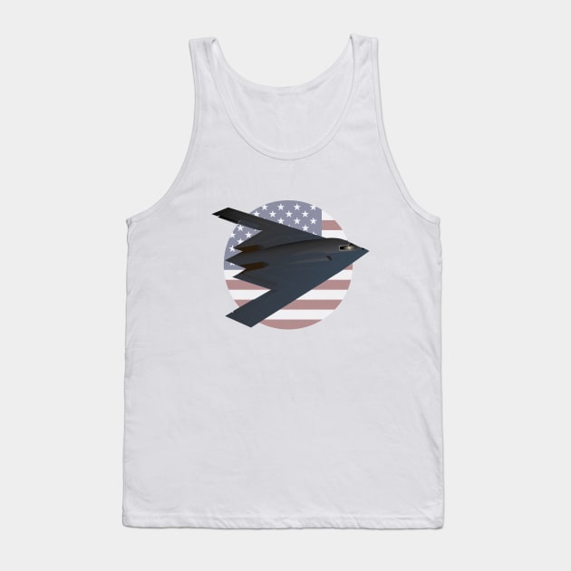 American Stealth Bomber B-2 Spirit Tank Top by NorseTech